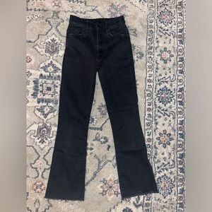 Mother Hustler Ankle Fray Jeans